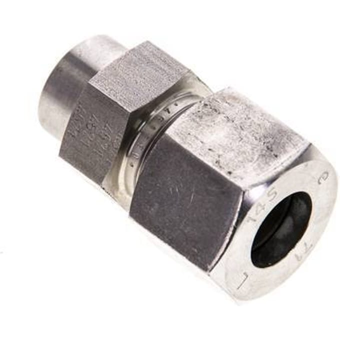 14S & 19mm RVS Rechte Snijringkoppeling Lasverbinding 600bar ISO 8434-1