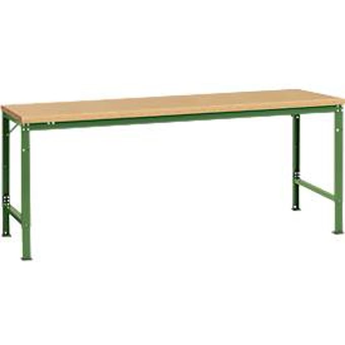 Manuflex basistafel UNIVERSAL Speciaal, 2000 x 1000 mm, multiplex natuur, resedagroen