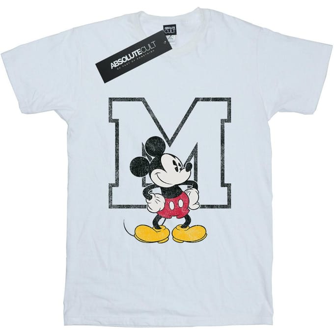 Disney Jongens Mickey Mouse Classic M T-Shirt (Wit)