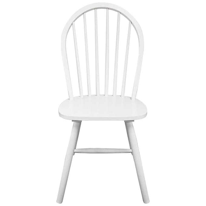 vidaXL - Eetkamerstoelen - 4 - st - massief - rubberwood - wit