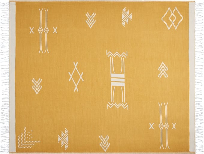 JALKINI - Plaid - Geel - 130 x 170 cm - Polyester