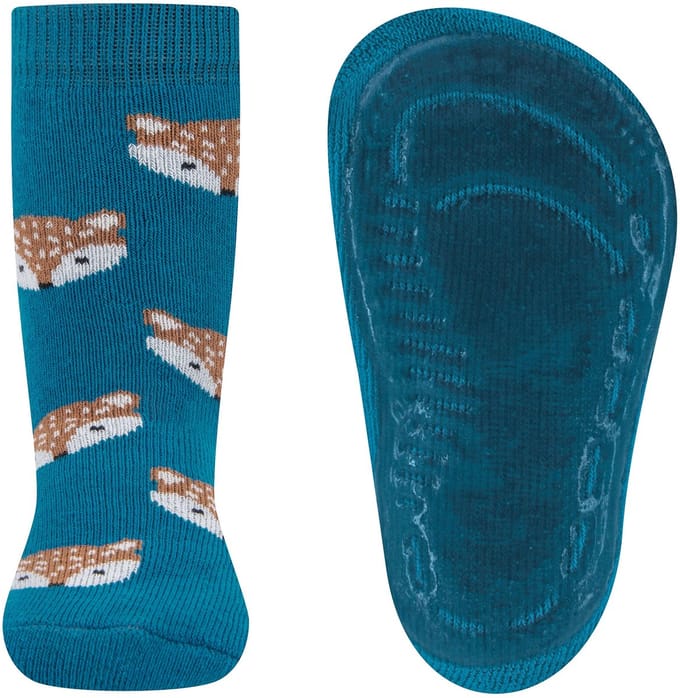 Ewers antislip sokken vosjes turquoise
