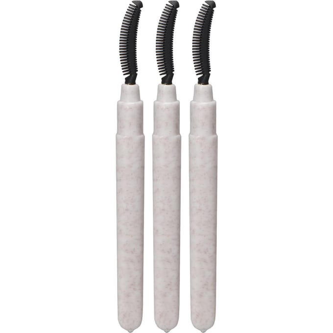 3 stuks Siliconen Wimper Mascara Borstels Staafje Draagbare Wimper Scheidingsborstel met Stofkap Wit white