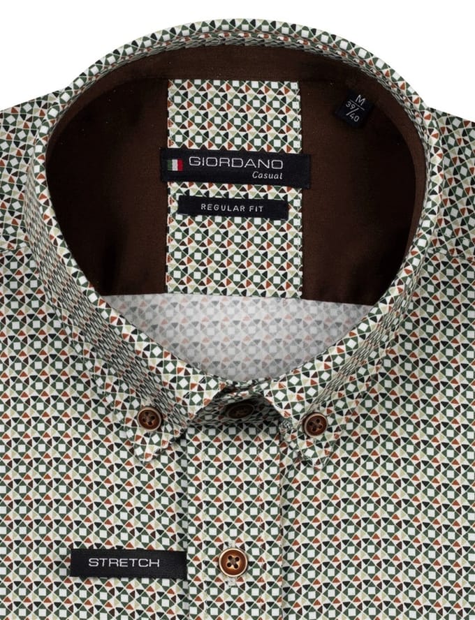 casual overhemd Giordano groen
