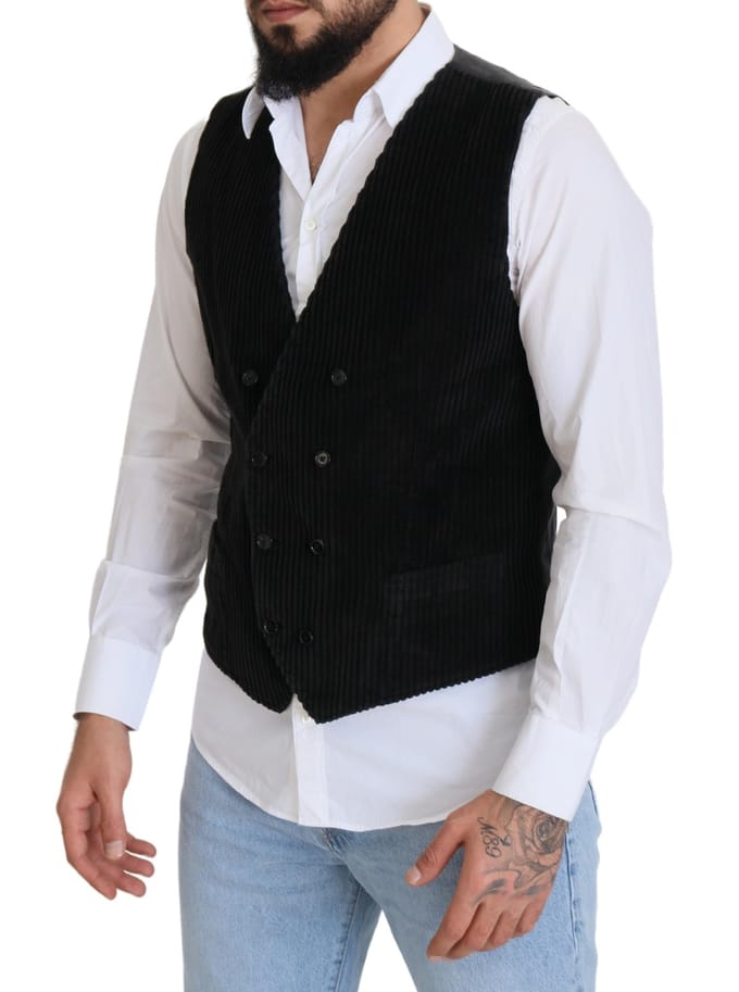 Corduroy Gilet Dubbelgeknopt