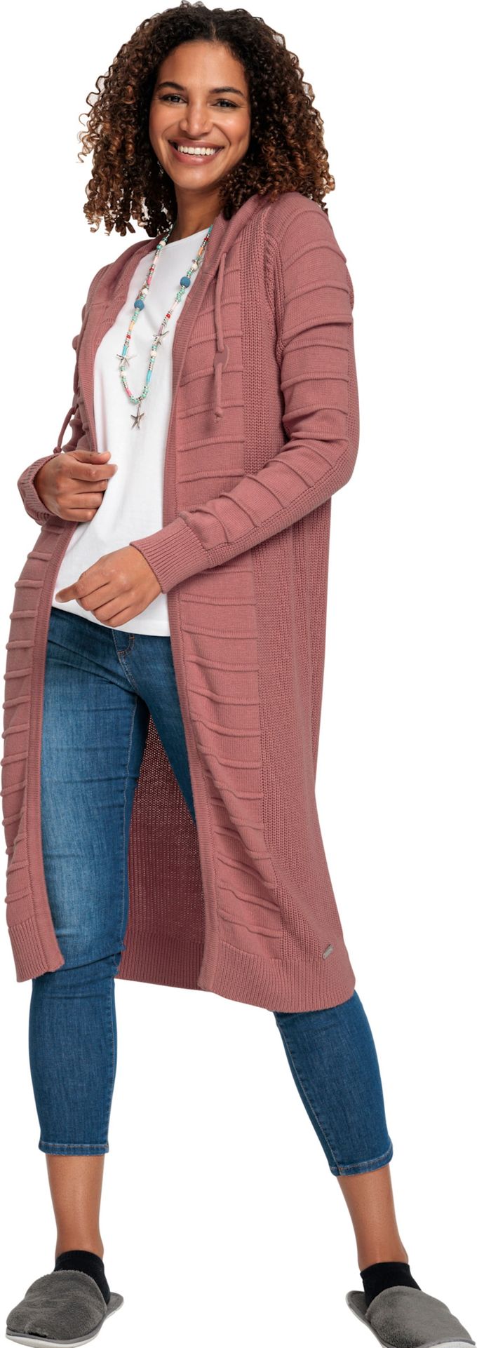 Lang gebreid vest