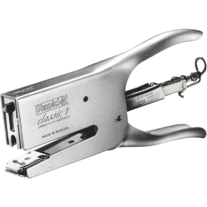 Rapid K1 Classic Niettang - Platinum Chroom - Tot 50 vel - Verstelbaar Aambeeld - Zilver