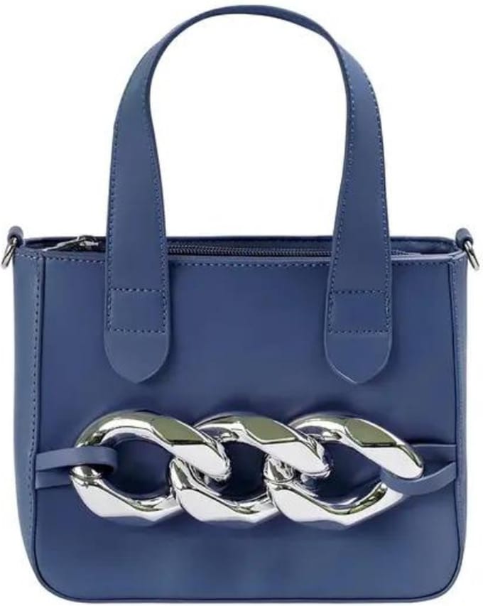 Yehwang - PU Tas met metalen ketting - Blauw