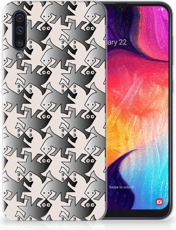 Samsung Galaxy A50 TPU Hoesje Salamander Grey