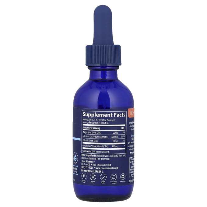 Oligo-élément, Sélénium Ionique, 300 microgrammes, 2 fl oz (59 millilitres)