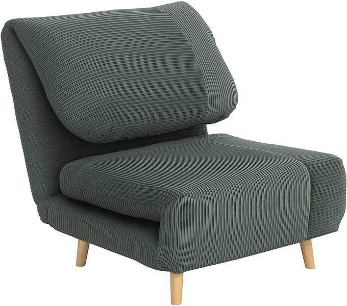 HOMCOM 2-in-1 slaapfauteuil - vouwbed - verstelbaar - groen