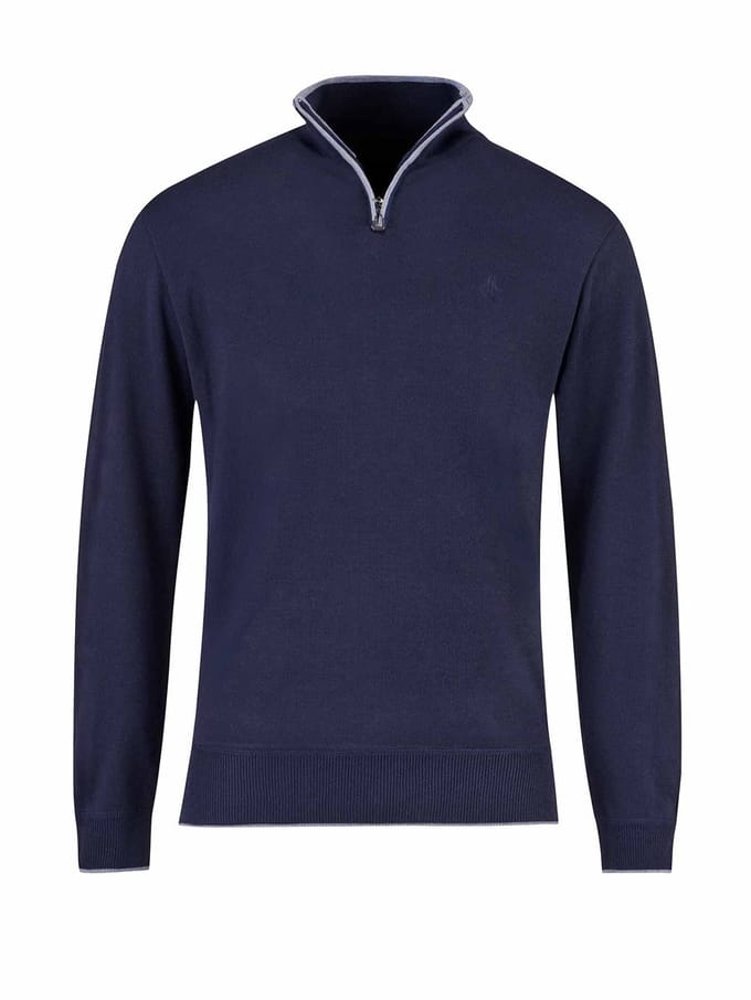 BJØRNSON Zimon Gebreide Pullover Heren - Schipperstrui - Maat M - Donkerblauw