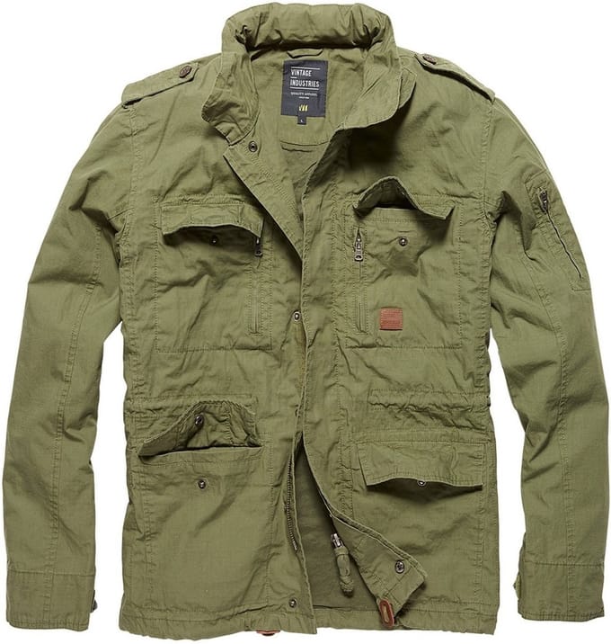 Vintage Industries Overgangsjas Parka Cranford Jacket Olive Drab