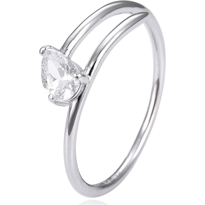 Gena.paris 'Shine' Dames 925 Sterling Zilveren Ring - Zilver GR1068-W