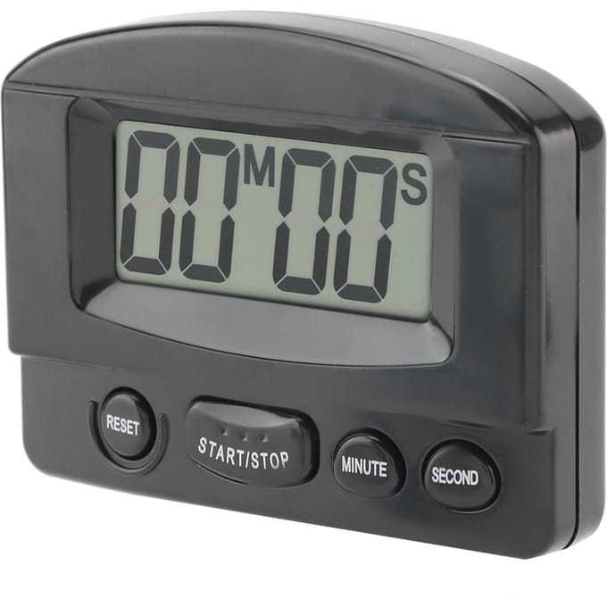 Draagbare Digitale Klok Afteltimer Groot LCD-scherm Keukengebruik (Zwart) gray