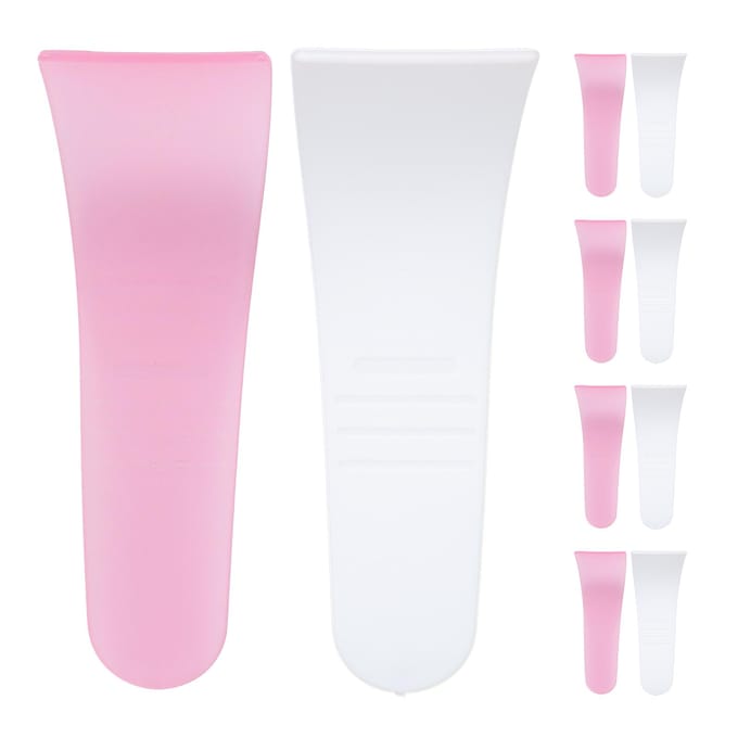 10 stuks Ontharingscrème Spatel Stok Thuis Salon Gezichtsmasker Applicator Schraper Schoonheidsgereedschap white
