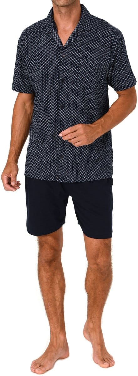 Normann herenpyjama met korte mouwen en knoopsluiting, ook in oversizes