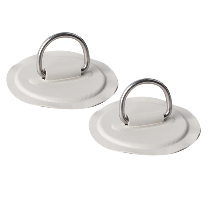 2 pièces Bateau Gonflable Kayak DRing Patch de Coussin PVC Marin Acier Inoxydable Boucle Fixe(gris ) gris
