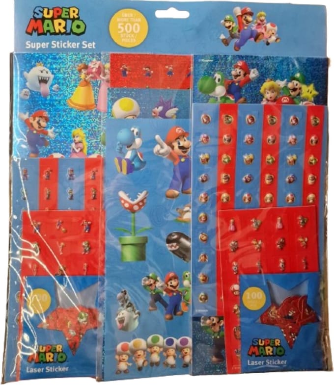 Super Mario Sticker set - Meer dan 500 stickers