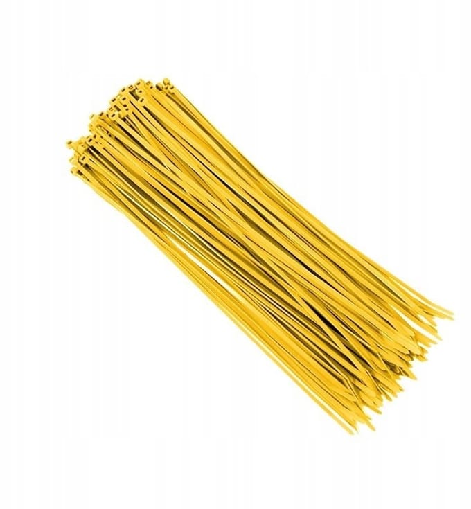 Gele nylon kabelbinders 300x3,6mm - 100 st