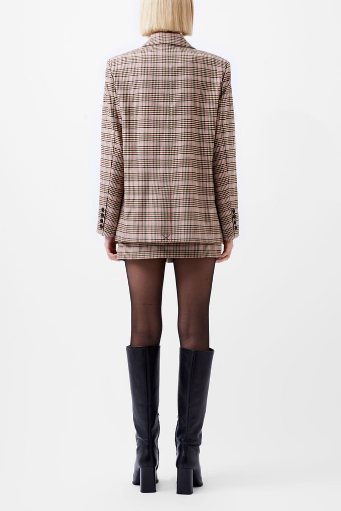 French Connection Gina Check Blazer Pink Check Größe: XS | Blazer Outlet | Damen | Rosa