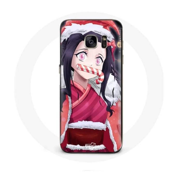 Coque pour Samsung Galaxy S7 Anime Demon Slayer Kamado Nezuko Le jour de Noël 2023