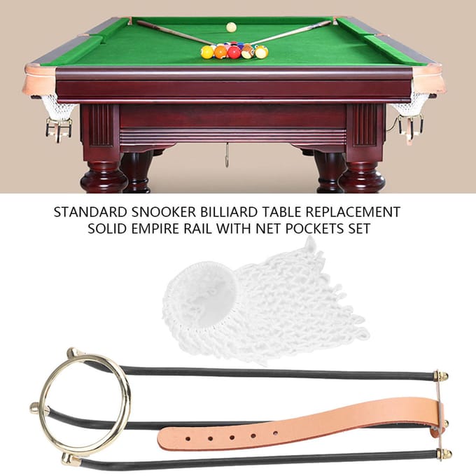 6 stuks Standaard Snooker Biljarttafel Vervanging Massief Empire Rail met Netzakken Set beige