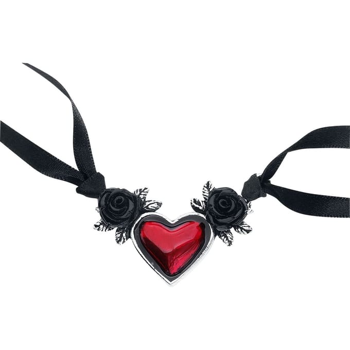 Alchemy Gothic - Gothic Choker - Blood Heart - voor Vrouwen - standaard