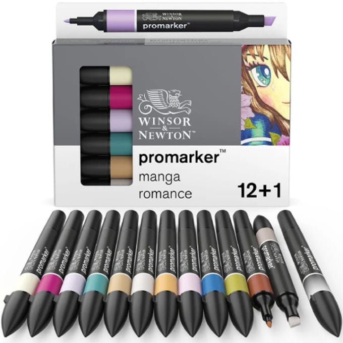 Winsor & Newton Promarker Manga Romance Set (13 stuks)