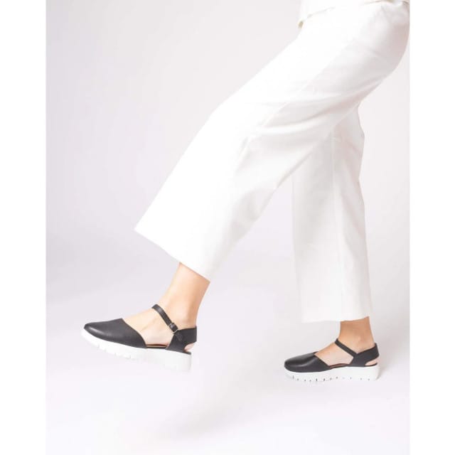 Wonders Babi - dames sandaal - Zwart - maat 37 (EU) 4 (UK)