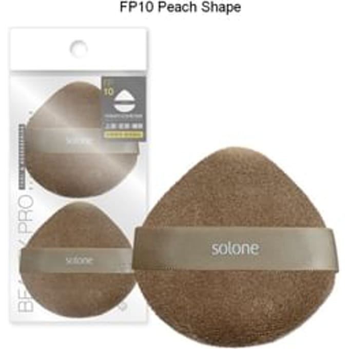 Solone - Superfine Loose Powder Teddy Puff FP10 Peach Shape - 2 pcs
