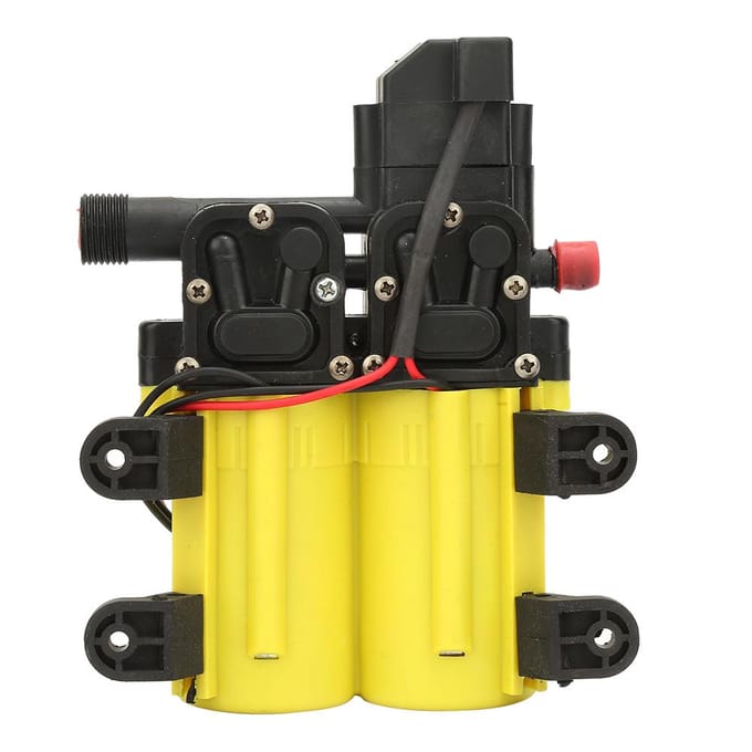 Dubbelzuigende elektrische zelfaanzuigende membraanwaterpomp 12V 100W(geel)