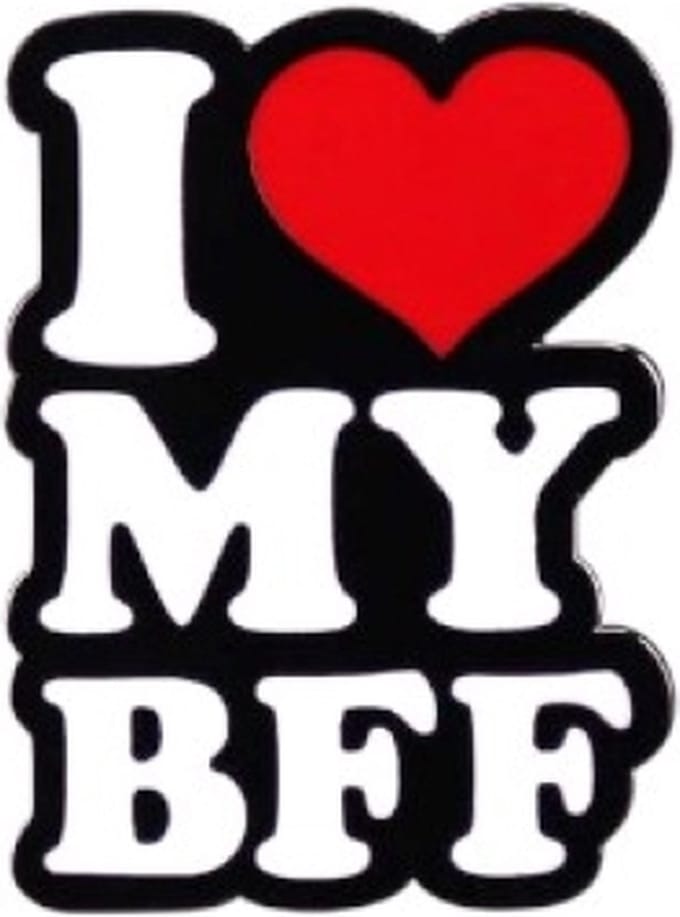 Pin Broche - enamel pin - kledingspeld - Love bff