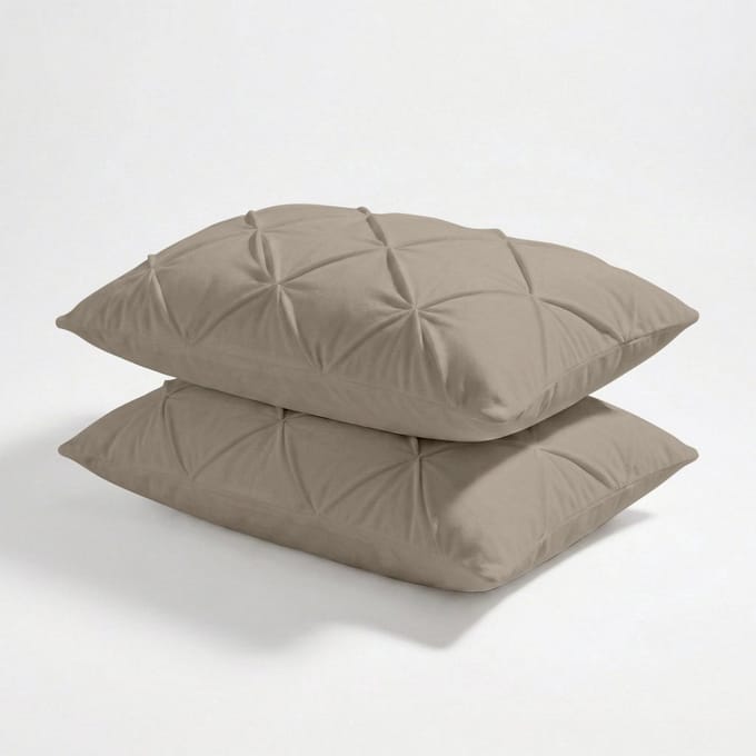 HappyBed Kussenslopen Light Taupe 60x70 cm - Kussensloop set 2 stuks - 100% Microvezel - Ultieme slaapcomfort