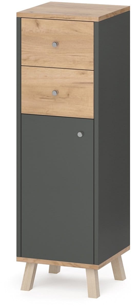 Vicco Senyo Halfhoge kast – 30 x 95 cm met laden Antraciet