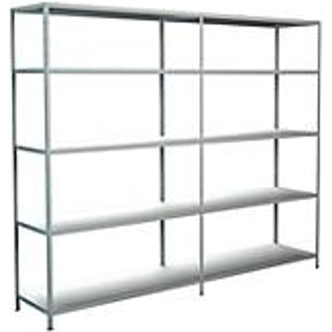 Legborden zonder grendels, H 2000 x B 2400 x D 500 mm, wit