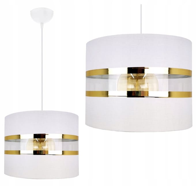 Moderne hanglamp met stoffen kap - E27 - Verstelbaar