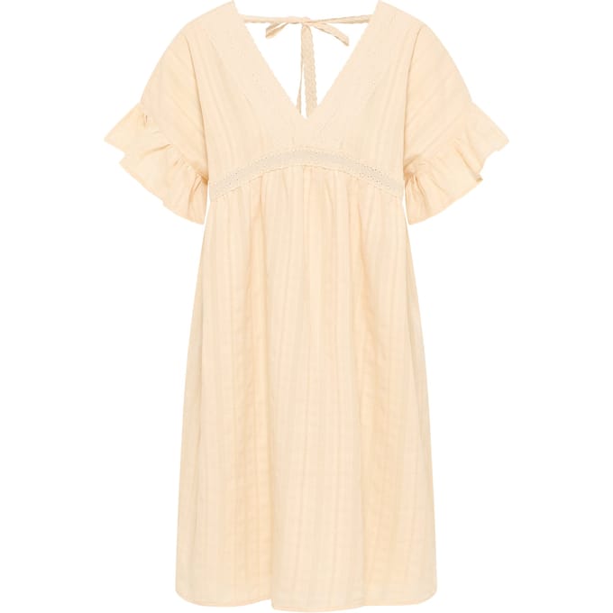 Dreimaster Jurk Dames Beige crème