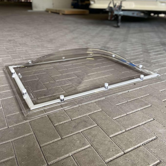 Lichtkoepel plexiglas helder 100x130 cm dubbelwandig