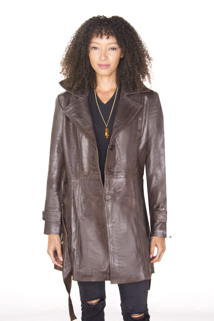 Dames 3/4 lengte trenchcoat-Ranchi