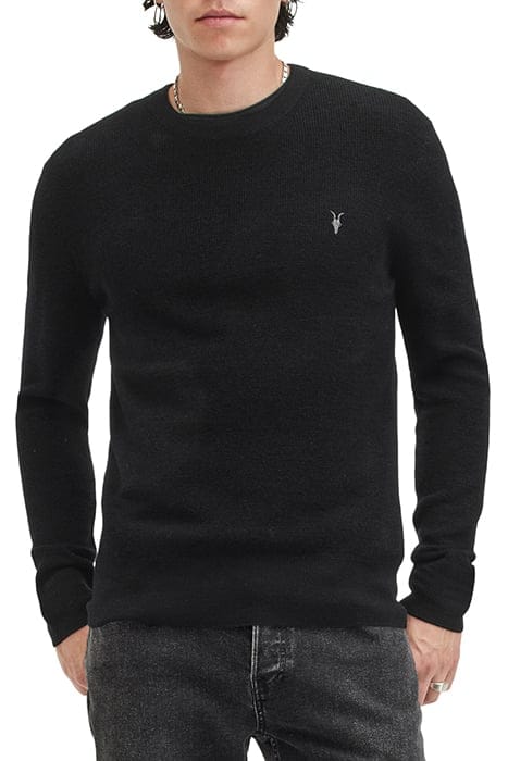 AllSaints Ivar Merino Crew Black Taglia: XL | Maglioni a maglia Outlet | Uomo | Nero