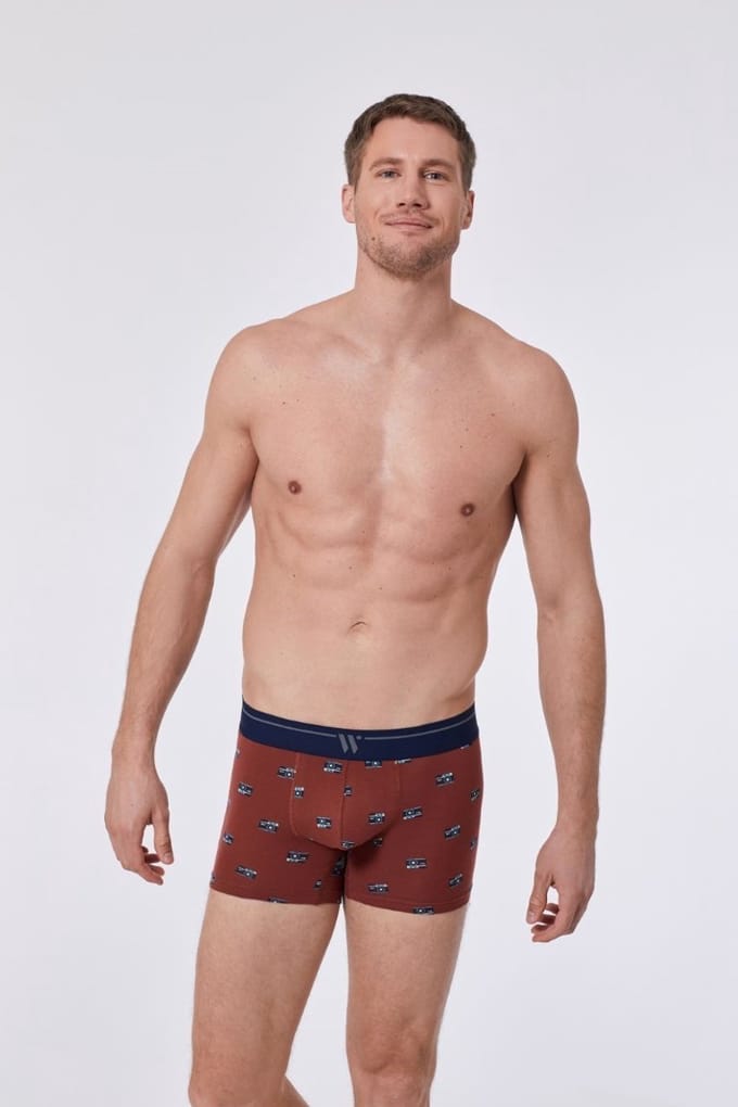 Woody Heren short duopack donkerblauw - maat S