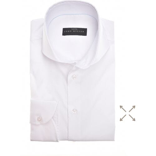 John Miller Overhemd Tailored Uni Stretch Wit / male
