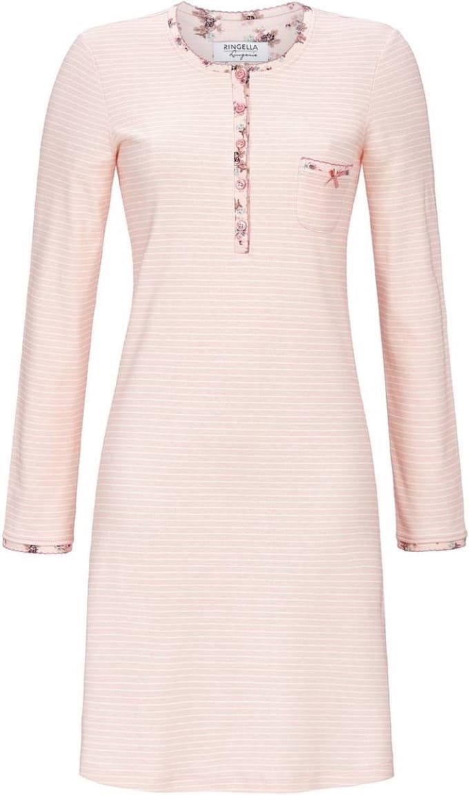 Ringella – Peach Stripe – Nachtkleed – 4561003 – Pink – Maat 44