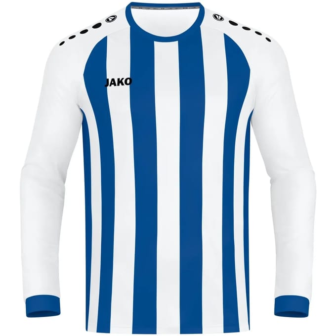 Jako Inter Voetbalshirt Lange Mouw Heren - Sportroyal / Wit | Maat: M