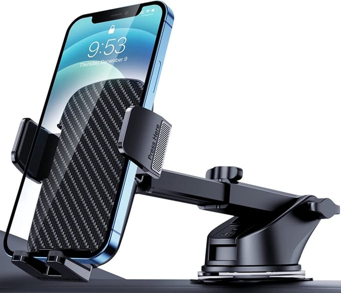 Universele Telefoonhouder Auto - Dashboard & Voorruit - 360° Draaibare - Handsfree