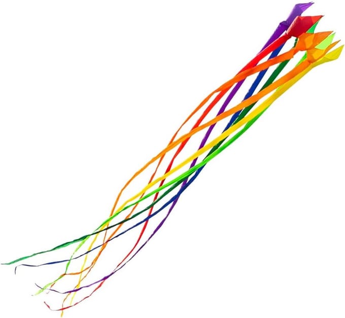 Grote Regenboog Windvaan voor Vlieger 3 Meter