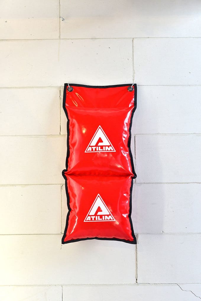 ATILIM FightersGear UNFILLED Wing Chun/Wing Tsun Wall Bag/ Muurzak 2 Section- Red Rood