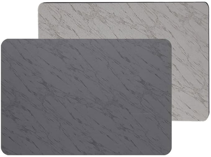 Dailygoods- Keukenspoelbakmat hoog absorptievermogen - Afdruipmat - Antislip mat - Sneldrogend - 2 stuks - 30 x 20 cm