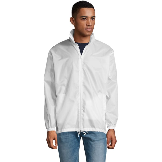 SOLS Unisex windjack met shift voor volwassenen (Wit)